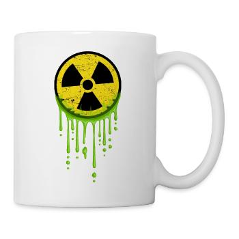 Avertissement de symbole radioactif nucléaire Green Glibber - Mug blanc - blanc - Droite