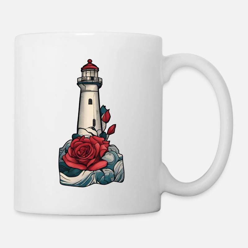 Leuchtturm - Tasse - Weiß