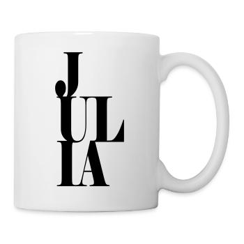Julia Nom Prénom Police moderne Word Art - Mug blanc - blanc - Droite