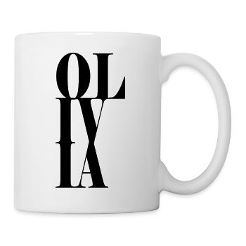 Olivia Nom Prénom Police moderne Word Art - Mug blanc - blanc - Droite