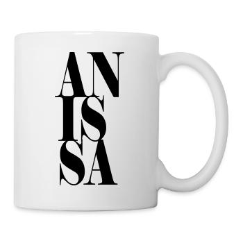 Anissa Nom Prénom Police moderne Word Art - Mug blanc - blanc - Droite