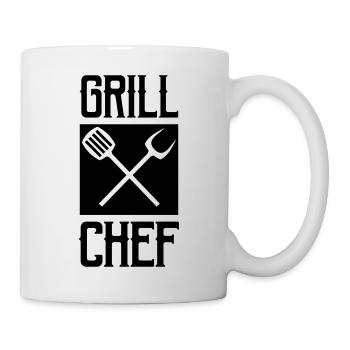 grill chef - Tasse - Weiß - Rechts
