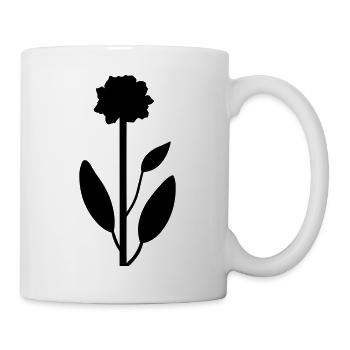 Flower with stem - Mug - white - Right