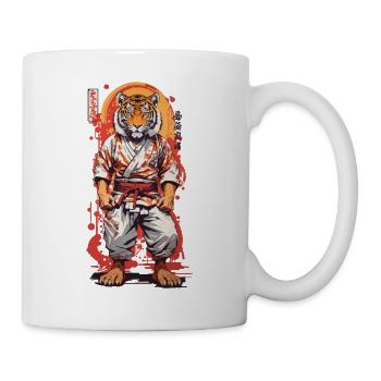 Martial Arts Tiger Kanji Karate Judo Jiujitsu - Mug - white - Right