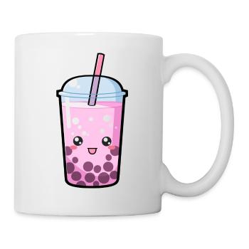 Kawaii Boba Tea Pink - Anime Shirt - Mug - white - Right