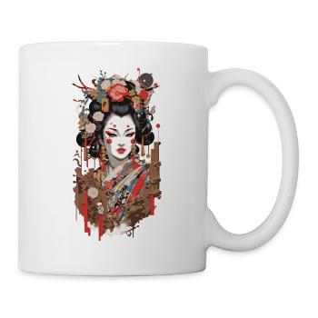 Geisha Popart Streetwear Retro Japan Art Style - Mug - white - Right