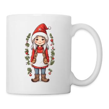 Noël nordique Gnome elfe Mama Gnome Design - Mug blanc - blanc - Droite
