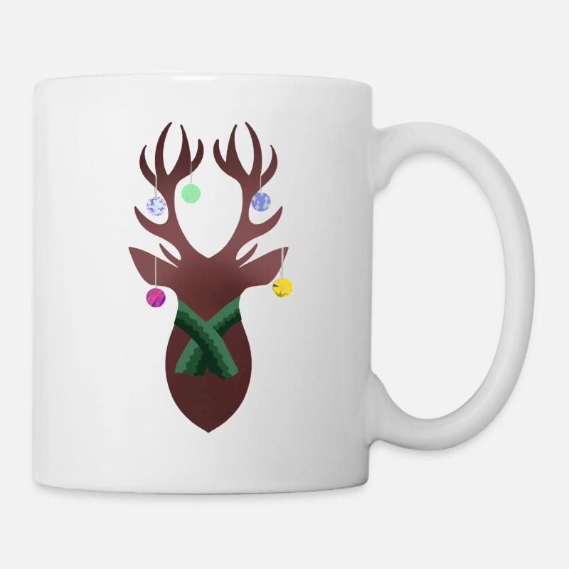 Renne de Noël - Mug blanc - blanc