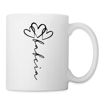 Babcia Schrift Herz Blume - Tasse - Weiß - Rechts