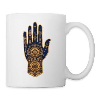 hand of fatima 2 small - Tasse - Weiß - Rechts