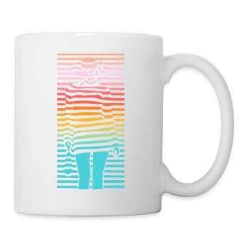 Beautiful female paint fashion colorful woman art - Mug - white - Right