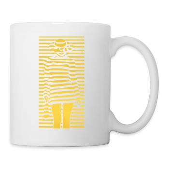 Beautiful female paint fashion colorful woman art - Mug - white - Right