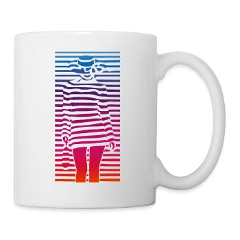 Beautiful female paint fashion colorful woman art - Mug - white - Right