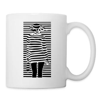 Beautiful female paint fashion colorful woman art - Mug - white - Right