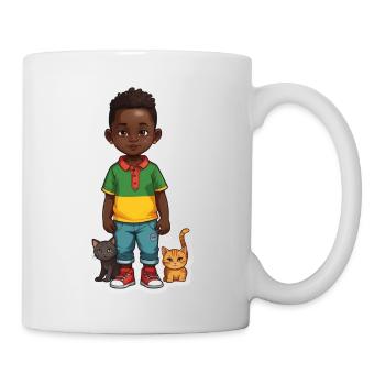 Idée cadeau d’amour de chat enfant - Mug blanc - blanc - Droite