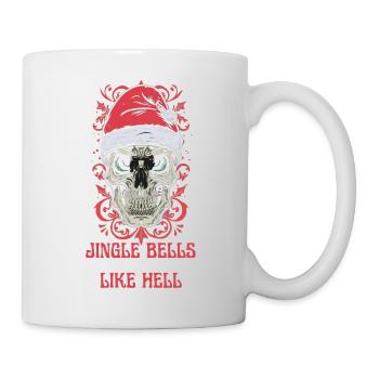 Conception de crâne de Noël : Jingle Bells comme l’enfer - Mug blanc - blanc - Droite
