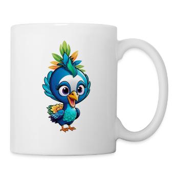 Niedlicher kleiner Pfau - Tasse - Weiß - Rechts