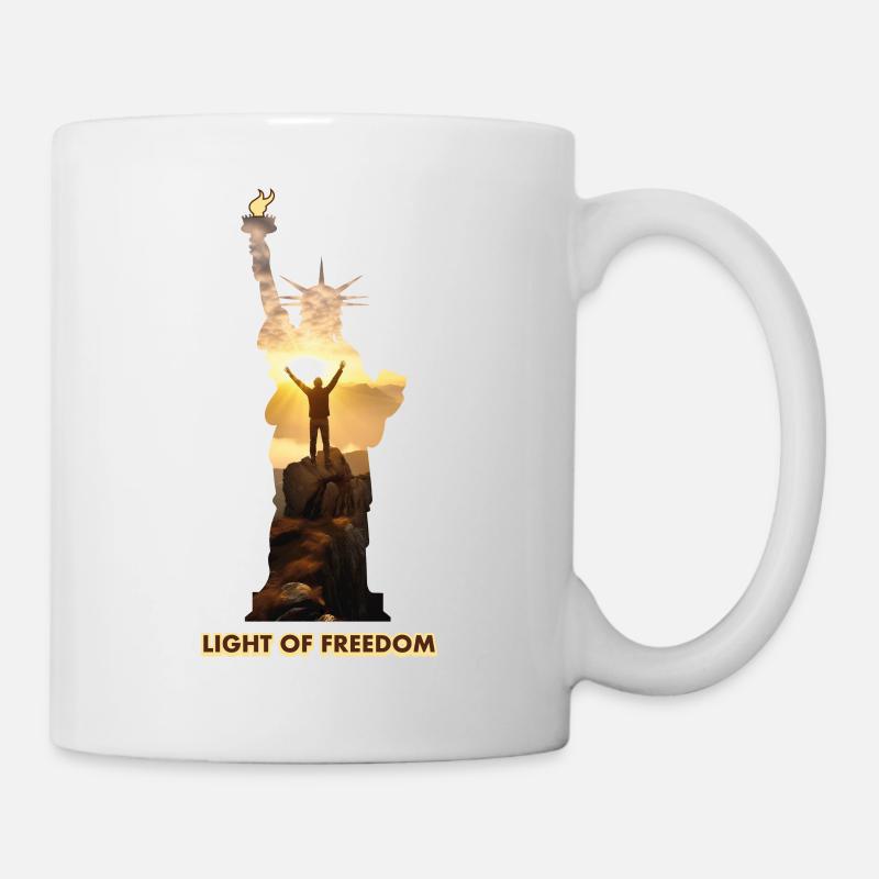Lumière de la liberté - Mug blanc - blanc