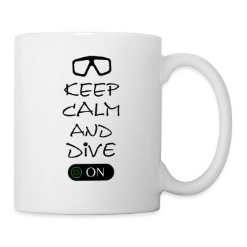 Tauchen Spruch Geschenk Diving Taucherbrille - Tasse - Weiß - Rechts
