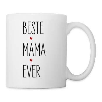 Beste Mama Ever, Herz Mutter Geburtstag Muttertag - Tasse - Weiß - Rechts
