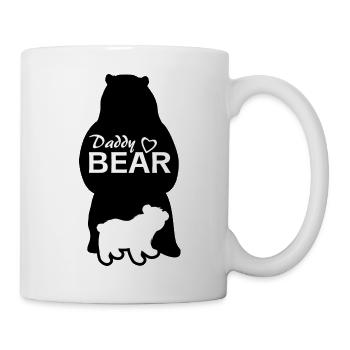 Silhouette d’un papa ours - Mug blanc - blanc - Droite