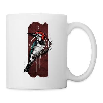 Rhythmischer Schlagzeuger: Woodpecker's Percussion - Tasse - Weiß - Rechts