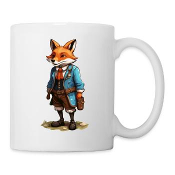 Lederhosen / Animal / Traditional costume / Tradition / Fox - Mug - white - Right
