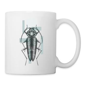 Insecte Perceur de l'érable en noir et blanc - Mug blanc - blanc - Droite