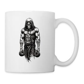 Conception puissante de l’entraînement du squelette du bodybuilder - Mug blanc - blanc - Droite