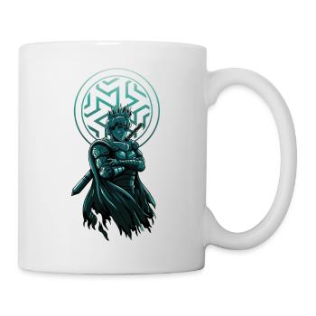 Tabletop-Krieger: Krähenliebhaber mit Schwert - Einzigartig - Tasse - Weiß - Rechts