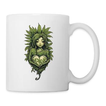 Pflanzenliebe mit Herz Aesthetic Design - Tasse - Weiß - Rechts