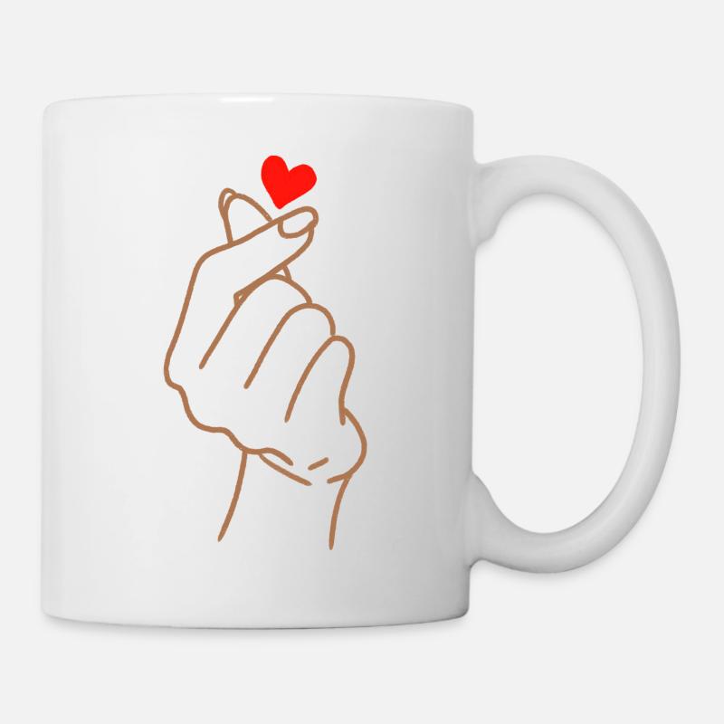 K-Pop Liebessymbol - Tasse - Weiß