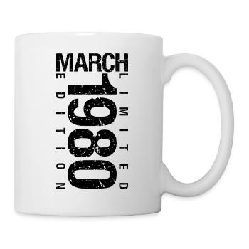 Birthday March 1980 March born in March - Mug - white - Right
