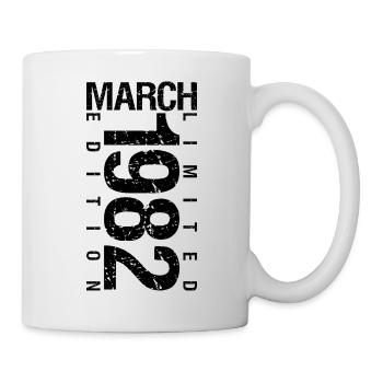 Birthday March 1982 March born in March - Mug - white - Right