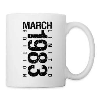 Birthday March 1983 March born in March - Mug - white - Right