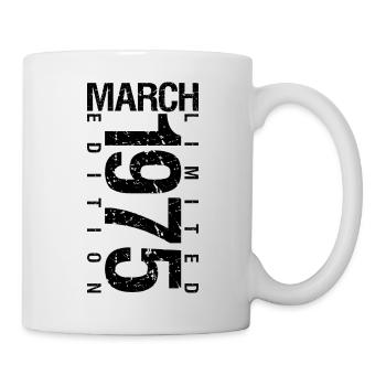 Birthday March 1975 March born in March - Mug - white - Right
