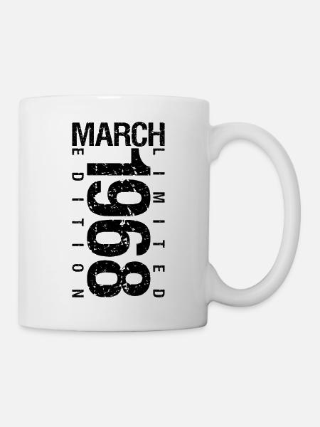 Anniversaire Mars 1968 Mars né en Mars - Mug blanc - blanc