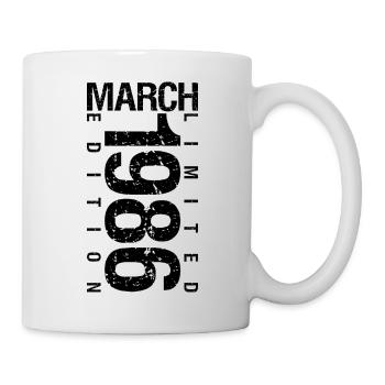 Birthday March 1986 March born in March - Mug - white - Right