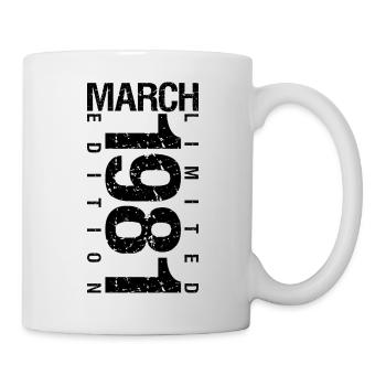 Anniversaire Mars 1981 Mars né en Mars - Mug blanc - blanc - Droite
