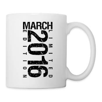 Anniversaire Mars 2016 Mars né en Mars - Mug blanc - blanc - Droite