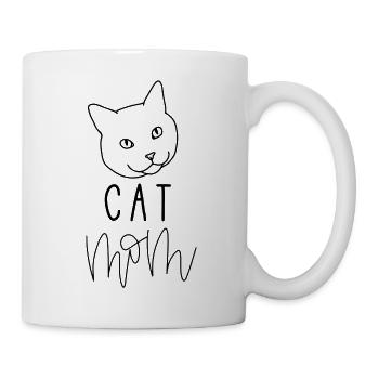 Cat mom | Katzen Mutter - Tasse - Weiß - Rechts