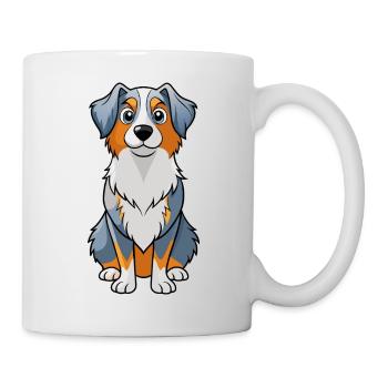Curious Rat Terrier - Dog Artwork Pint - Mug - white - Right