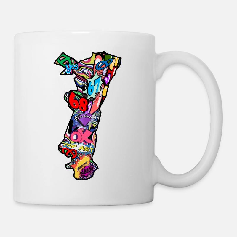 Pop-Art-Region Elsass - Tasse - Weiß