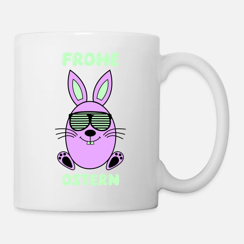 frohe ostern hase - Tasse - Weiß