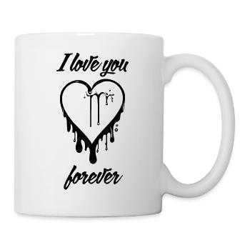 I LOVE YOU FOREVER - Graffiti Herz - Tasse - Weiß - Rechts