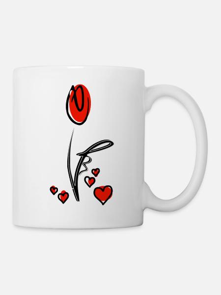 mit viel Liebe! - Tasse - Weiß