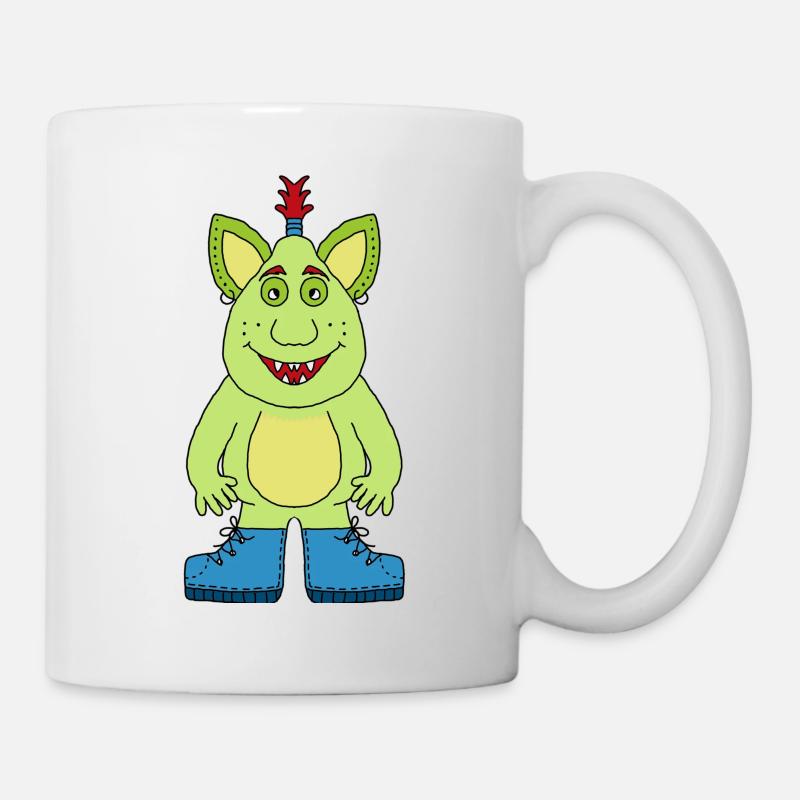 Fröhliches Monster - Tasse - Weiß