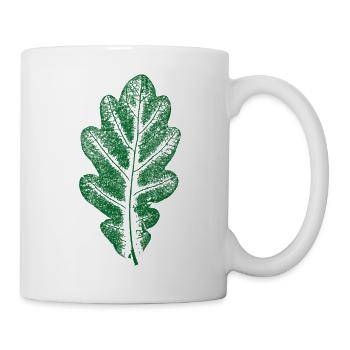 Oak Leaf Green - Monocolor - Leaf/Oak/ Tree - Mug - white - Right