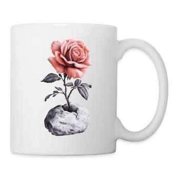 Rose rouge rose brise la pierre - Mug blanc - blanc - Droite
