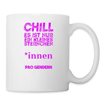 Pro Gendern Geschenkidee Feminismus Gender *innen - Tasse - Weiß - Rechts